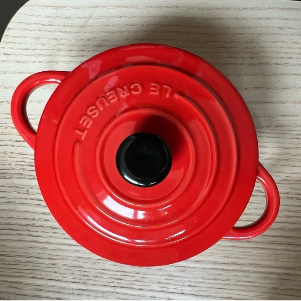 NEW LE CREUSET Red Stoneware Mini Cocotte